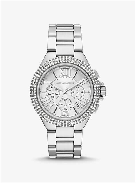 michael kors mk6993|Oversized Camille Pavé Silver.